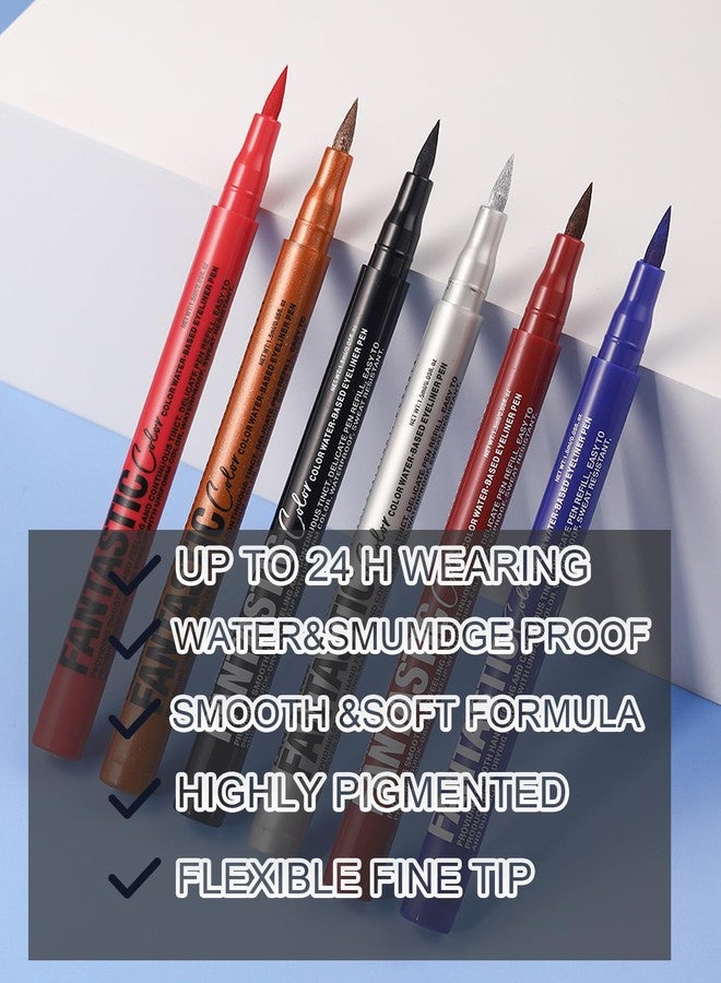 DuaTana Waterproof Brown Mascara&Liquid Eyeliner Pen Set,Volumizing Colored 5D Fiber Mascara for Eyelash Volume and Length Máscara,Longlasting Smudgeproof Matte Color Eye Liner Pencil Women Party Stage Use - Image 5